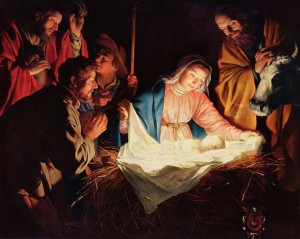 "O nascimento de Jesus" Gerard van Honthorst 